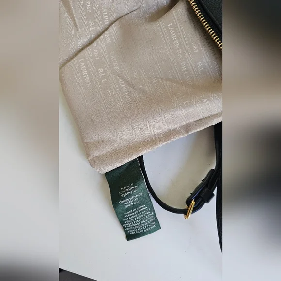 Ralph Lauren Modern Chic Crossbody Handbag Purse Adjustable Strap In Black - Picture 7 of 12